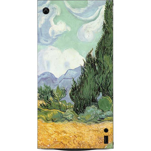 van Gogh - Wheatfield with Cypresses by Van Gogh XBox Series X Digital Edition Console Skin